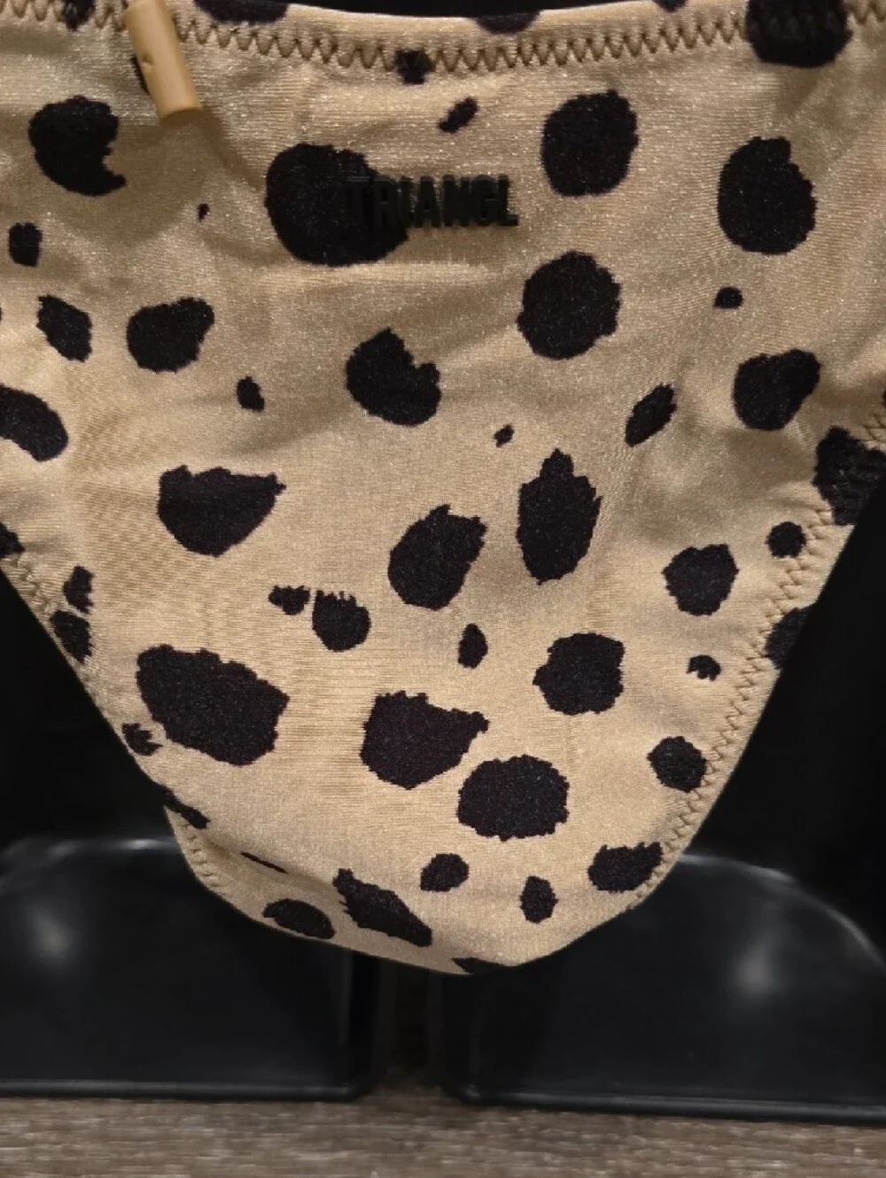 triangl swimwear Leopard Print Bikini in Beige and Black